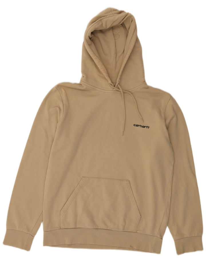 Maglione con cappuccio da uomo Carhartt piccolo in cotone beige