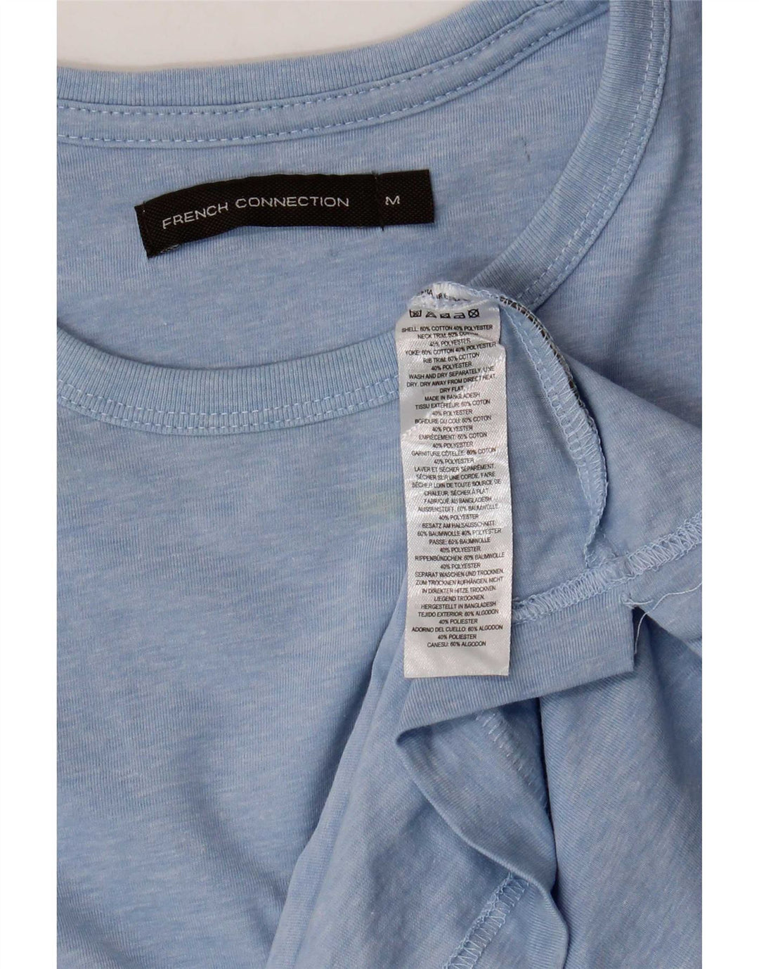 T-shirt da uomo French Connection Top in cotone blu medio