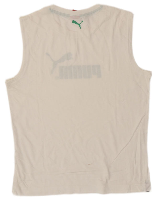 Canotta grafica Puma da uomo, colore bianco medio