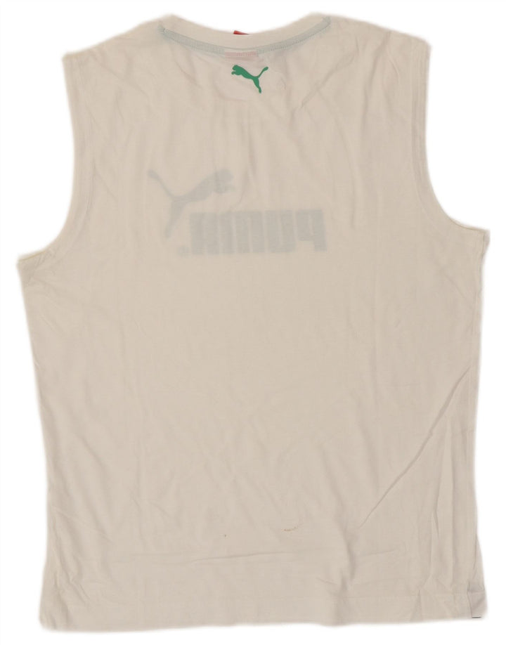 Canotta grafica Puma da uomo, colore bianco medio