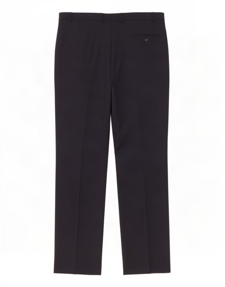 Pantaloni da abito vestibilità regolare Marks & Spencer da uomo W38 L33 poliestere blu navy