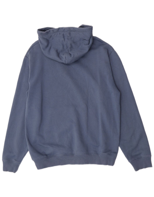 Maglione con cappuccio grafico geografico da uomo Napapijri grande in cotone blu