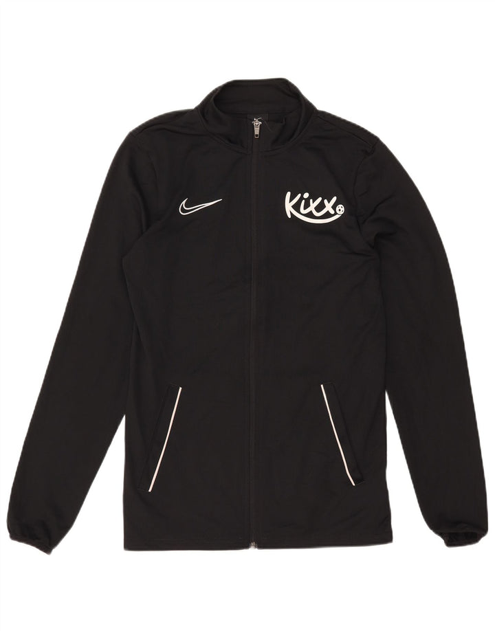 Giacca da ginnastica Nike Dri Fit Graphic da uomo, piccola, in poliestere nero