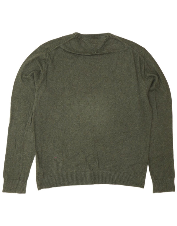 Maglione maglione girocollo da uomo Tommy Hilfiger 2XL cotone verde