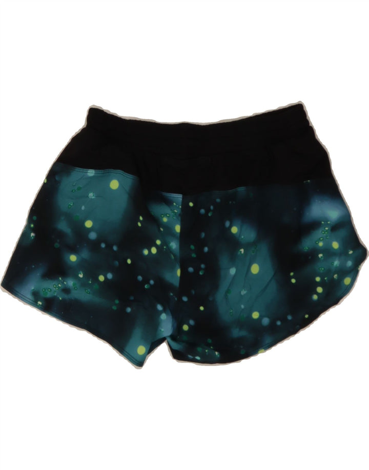 CHAMPION Womens Sport Shorts UK 8 Small Black Tie Dye Polyester Vintage Champion and Second-Hand Champion from Messina Hembry 