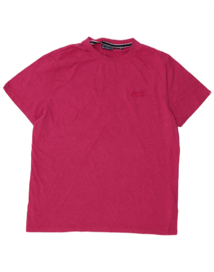 T-shirt da uomo SUPERDRY Top 2XL cotone rosa