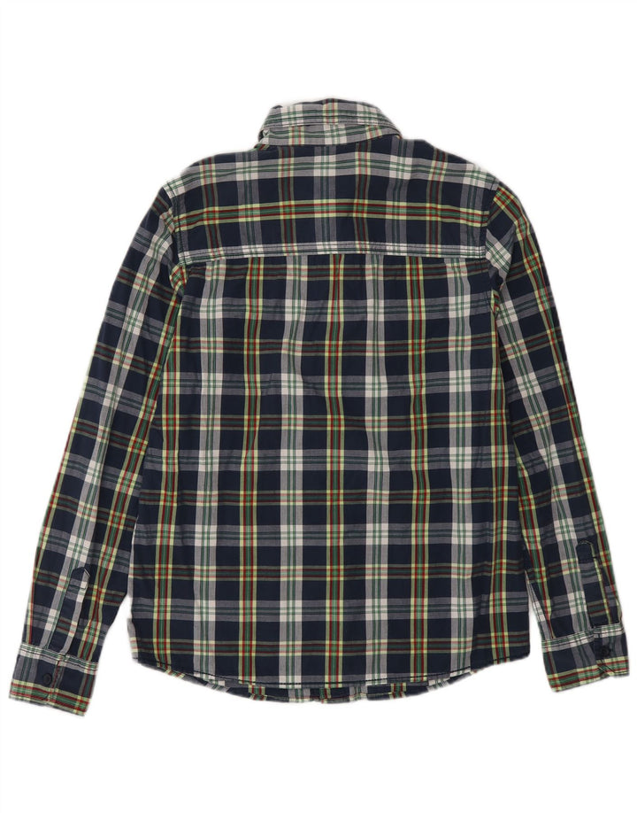 Camicia Bambino BENETTON 9-10 Anni Blu Navy a Quadri