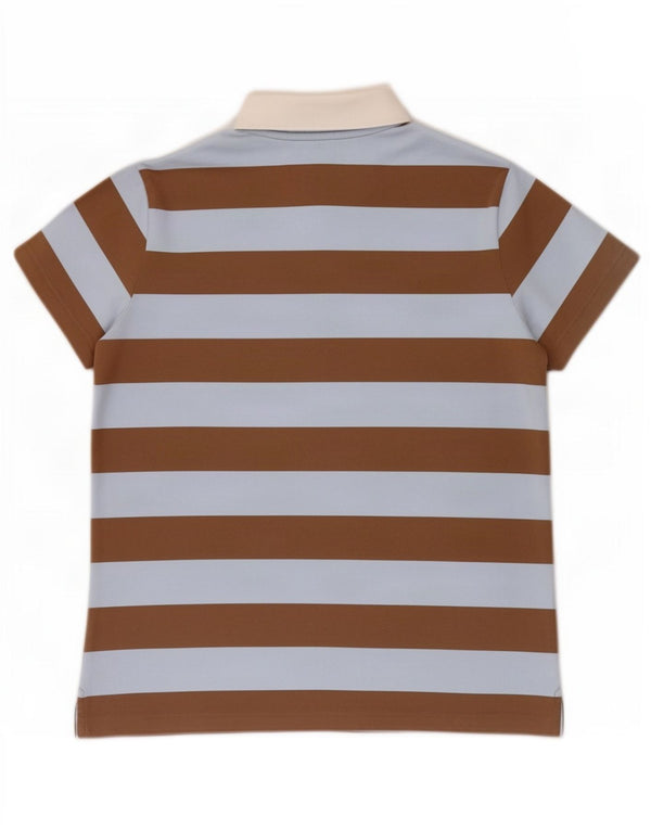 Polo da rugby da donna Tommy Hilfiger UK 20 2XL cotone a righe marrone