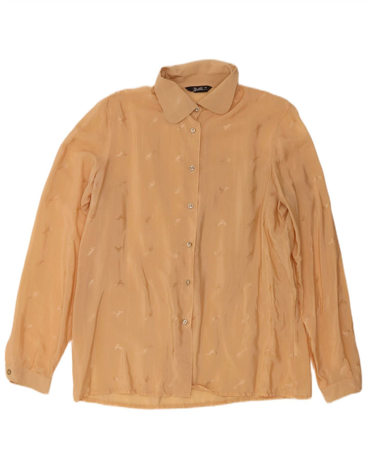 Camicetta a maniche lunghe da donna con motivo astratto Barth IT 42 Beige medio
