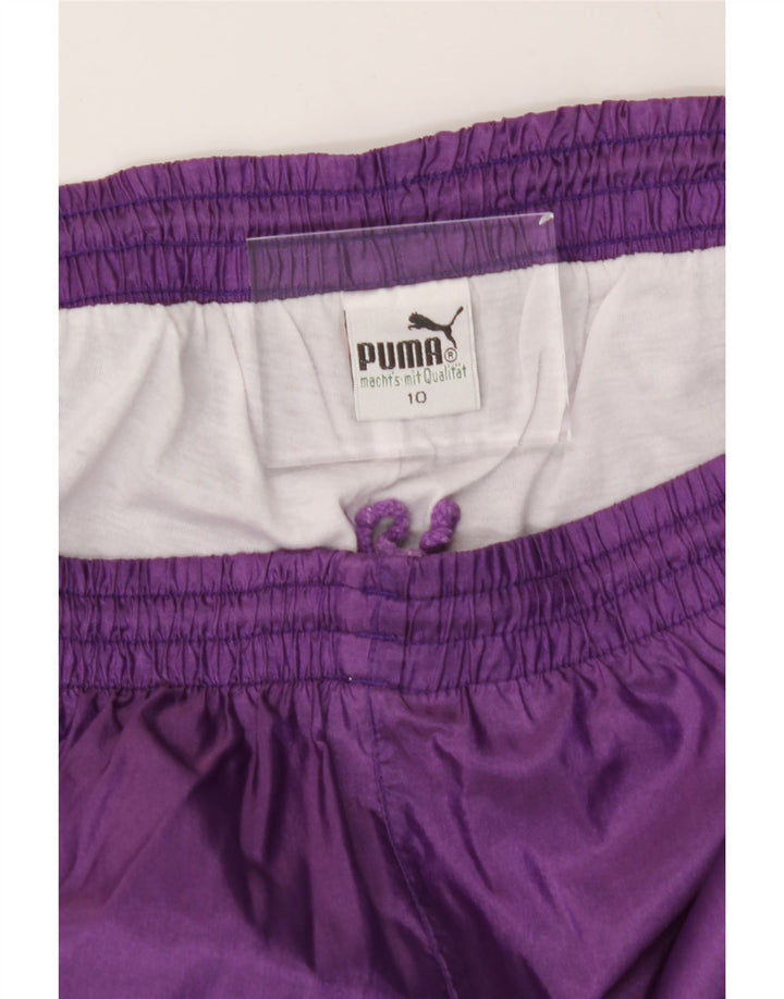 PUMA Womens Tracksuit Trousers Joggers US 10 Large  Purple Polyamide Vintage Puma and Second-Hand Puma from Messina Hembry 