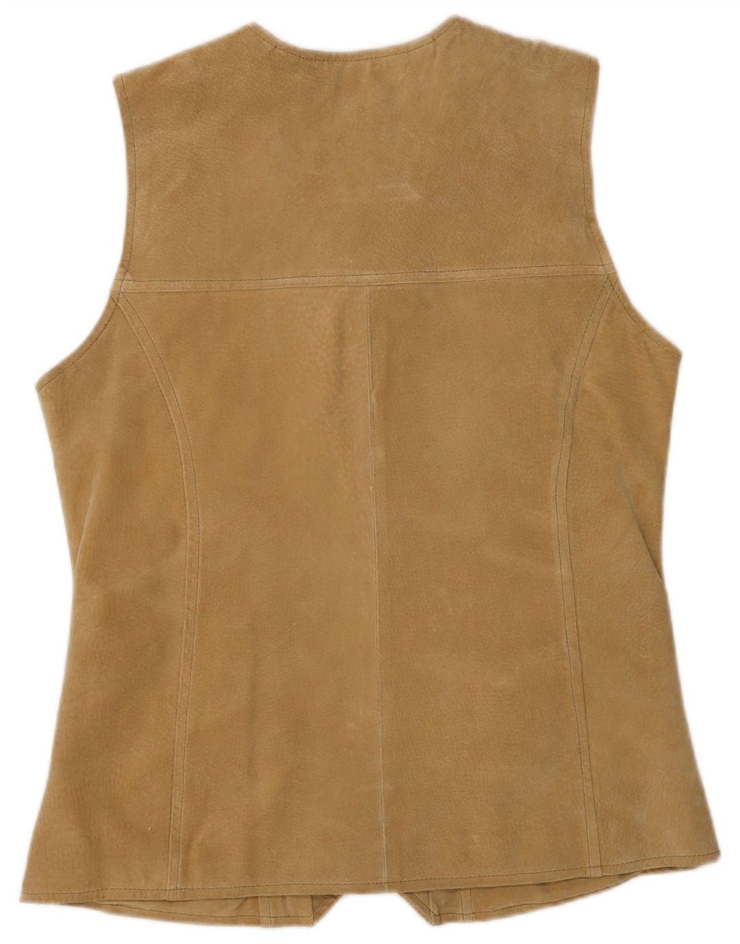Gilet da donna in pelle scamosciata Woodland IT 44 in pelle beige medio