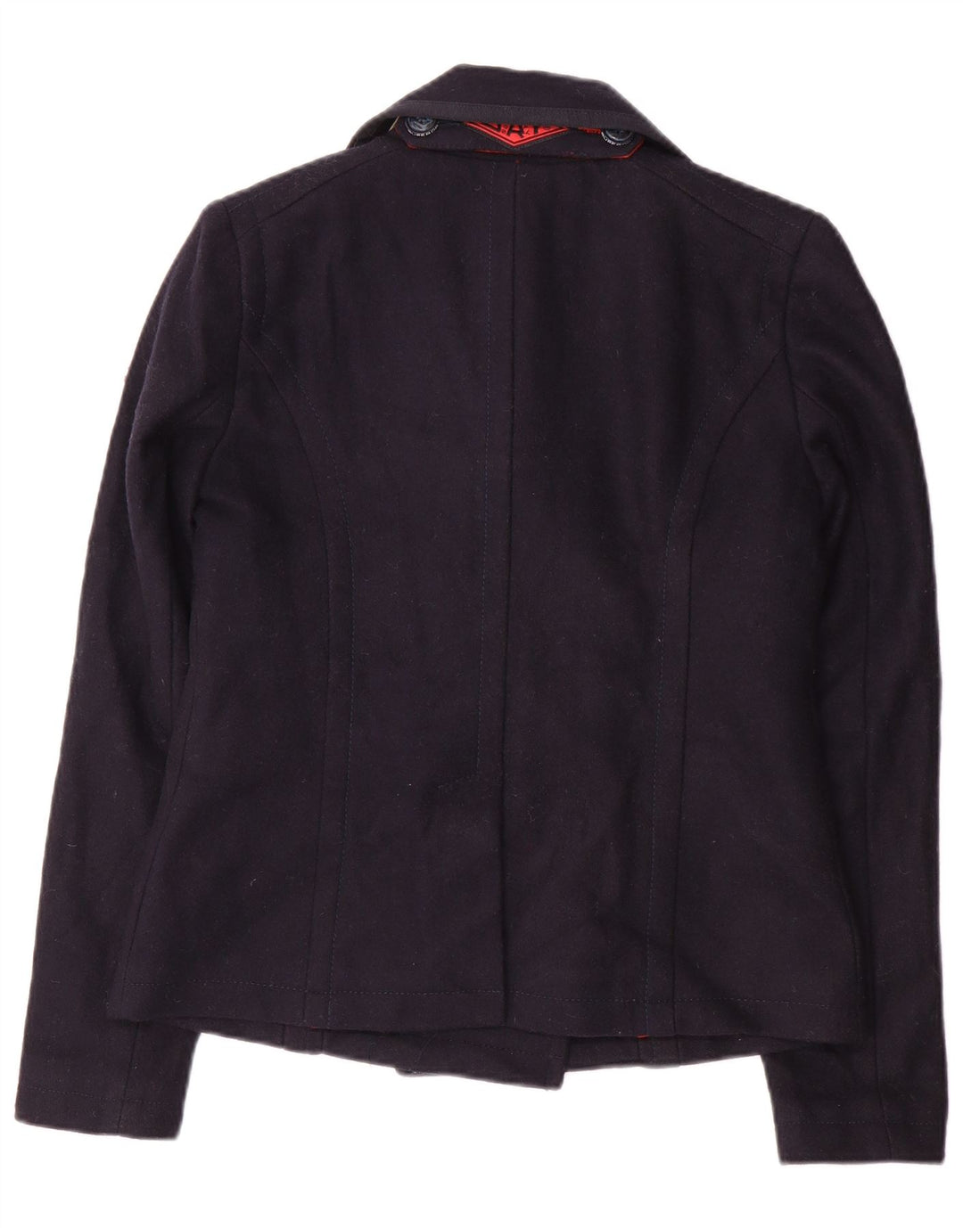 Cappotto da marinaio da donna SUPERDRY UK 14 medio in lana blu navy