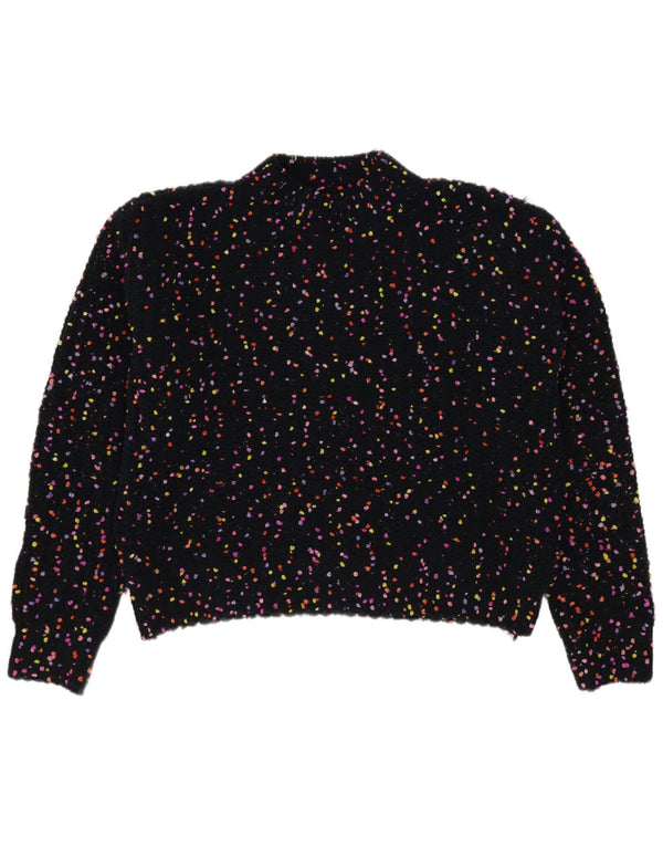 Maglione girocollo per ragazze Marks & Spencer 12-13 anni nero chiazzato