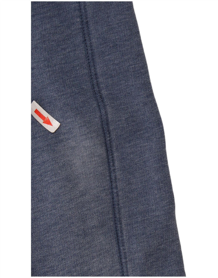 WEIRD FISH Felpa da uomo con collo con bottoni grafici Maglione piccolo blu navy