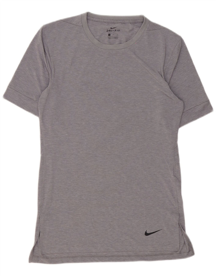 T-shirt alta da uomo Puma Top piccola in poliestere grigio