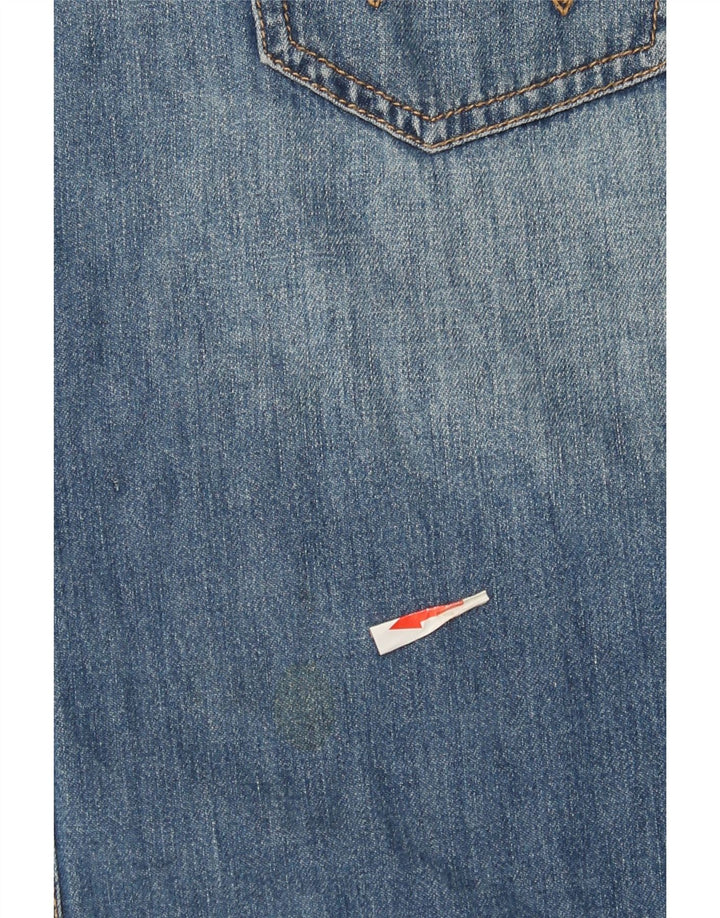 Camicia di jeans vestibilità regolare da uomo Wrangler XL in cotone blu