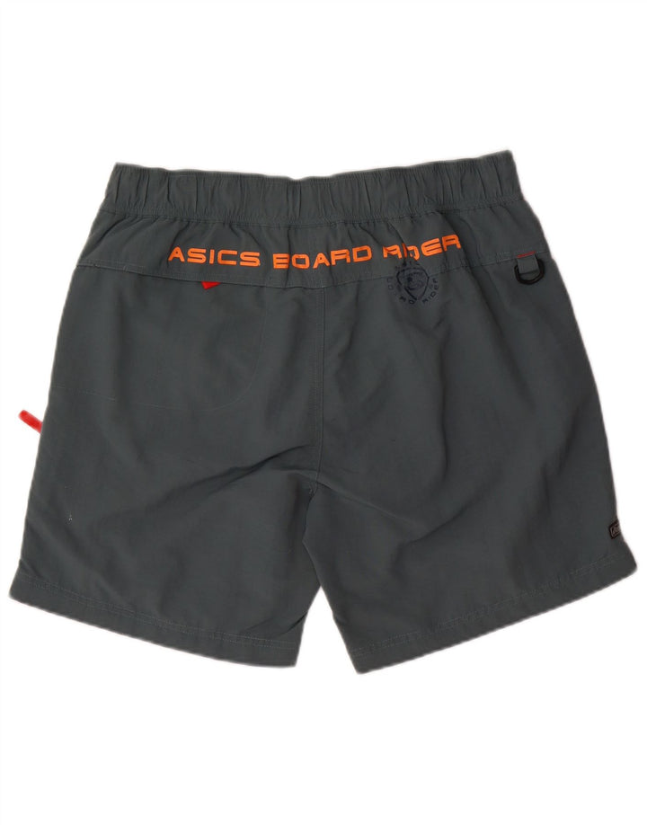 Pantaloncini da bagno con grafica ASICS da uomo, grandi, in nylon color block blu navy