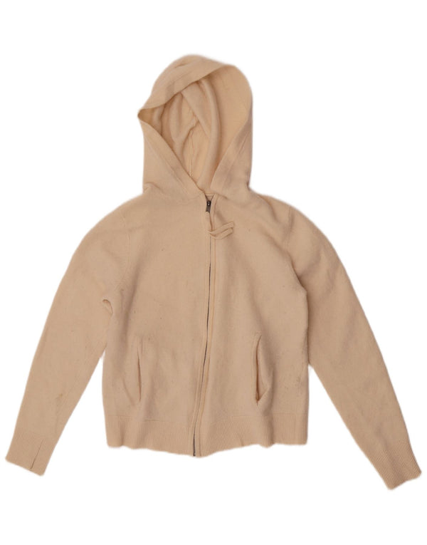 Maglione cardigan corto da donna Reiss UK 12 medio lana bianco sporco