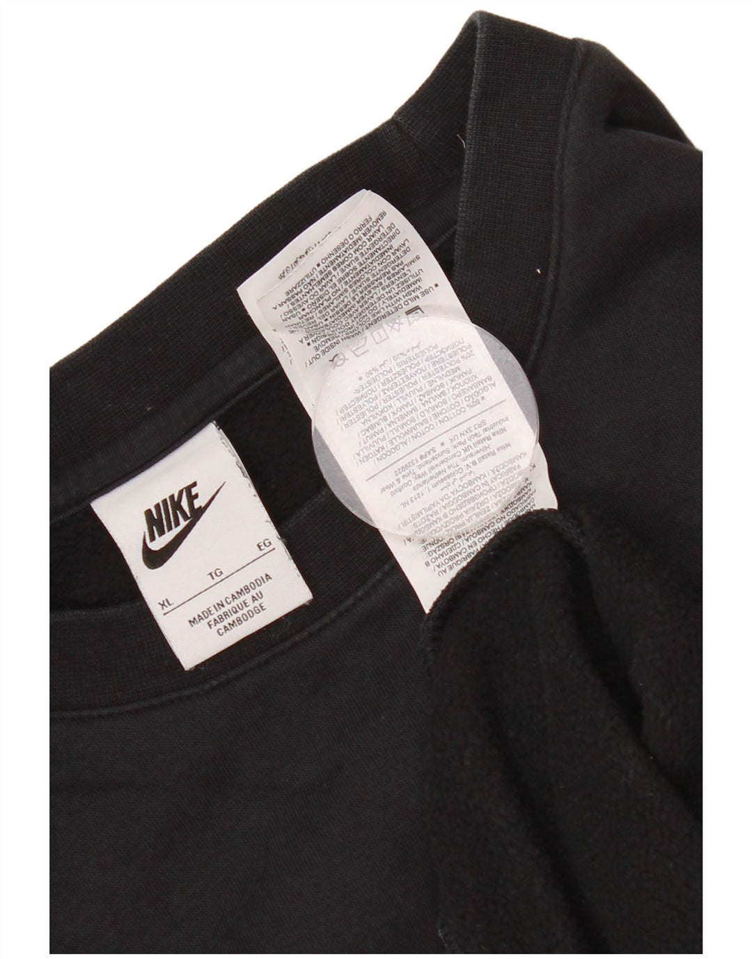 Felpa grafica da uomo Nike Felpa XL in cotone nero