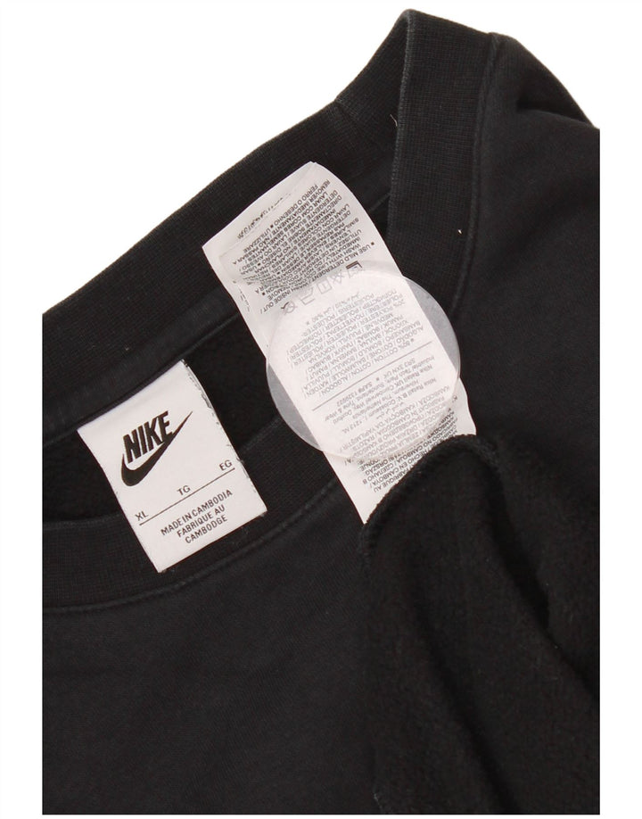 Felpa grafica da uomo Nike Felpa XL in cotone nero