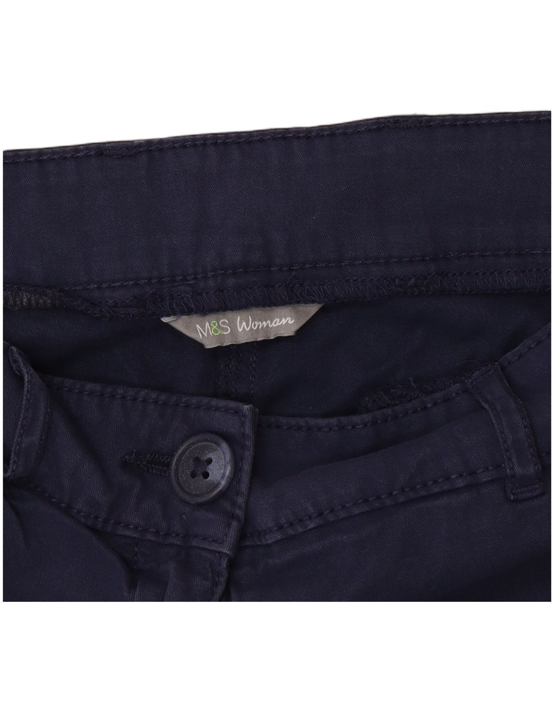 Pantaloni chino slim da donna Marks & Spencer W32 L27 Blu navy