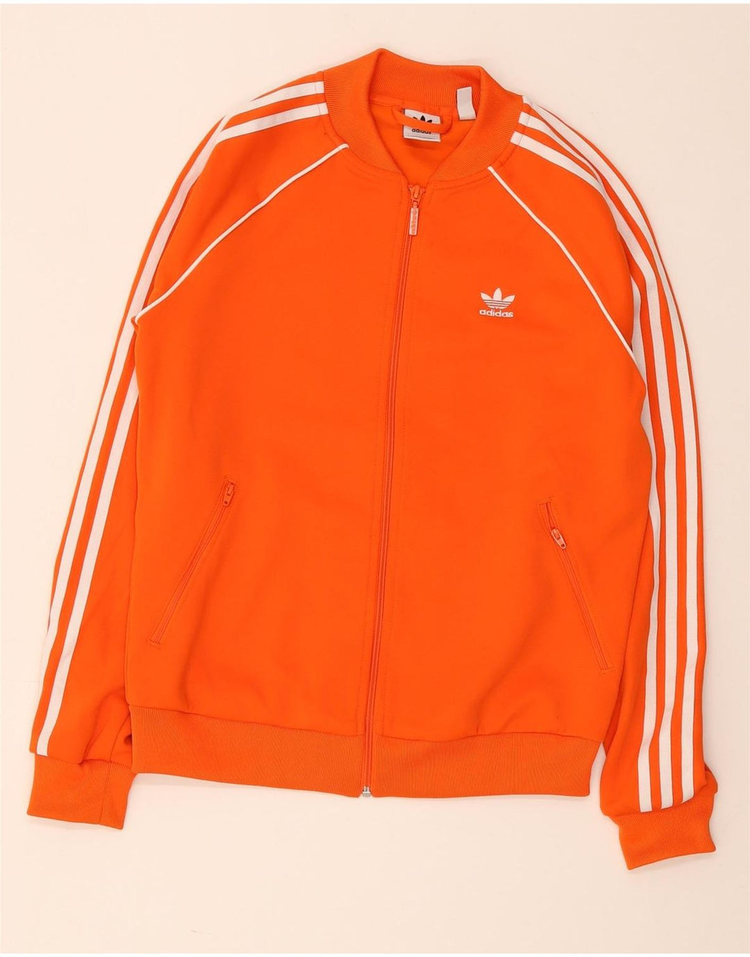 Giacca da tuta da donna Adidas UK 10 Small Arancione Poliestere