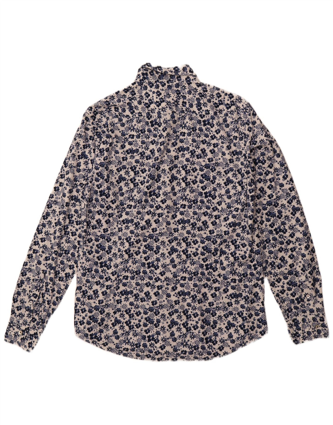 Camicia da uomo Massimo Dutti grande blu navy floreale