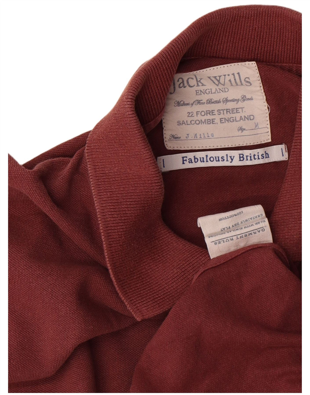 Polo da uomo Jack Wills in cotone marrone medio