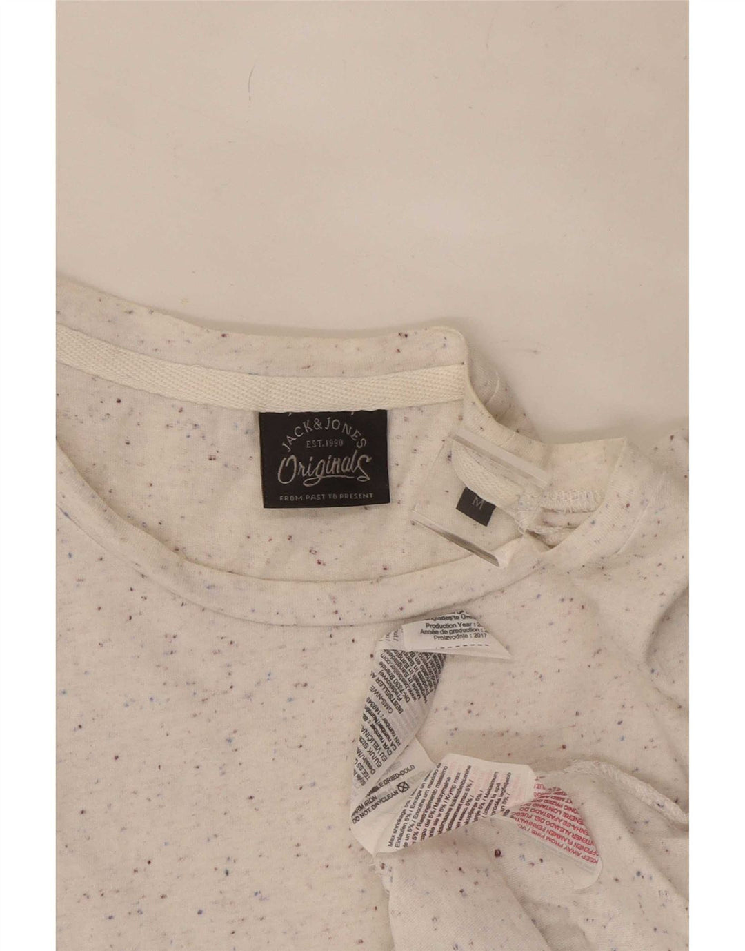 T-shirt da uomo Jack & Jones Top in cotone mélange bianco medio