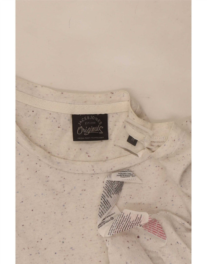 T-shirt da uomo Jack & Jones Top in cotone mélange bianco medio