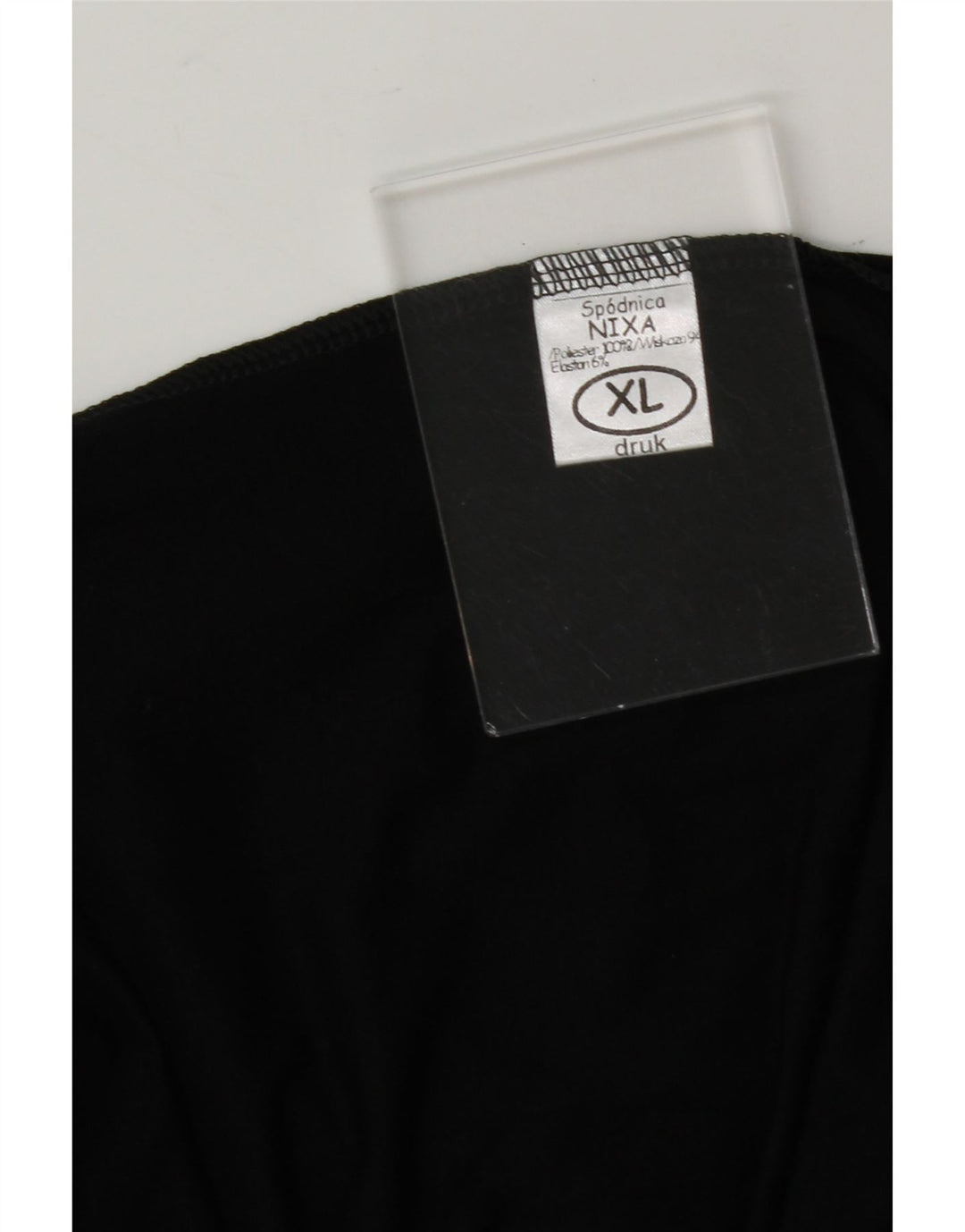VINTAGE Womens Abstract Pattern Pencil Skirt XL W36  Black Viscose Vintage Vintage and Second-Hand Vintage from Messina Hembry 