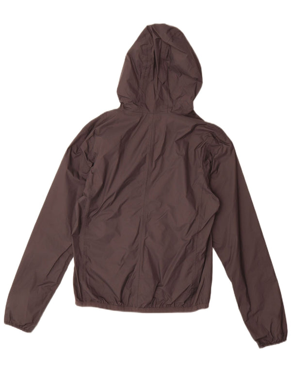 Giacca antipioggia con cappuccio K-WAY per ragazzi 6-7 anni in poliammide grigia