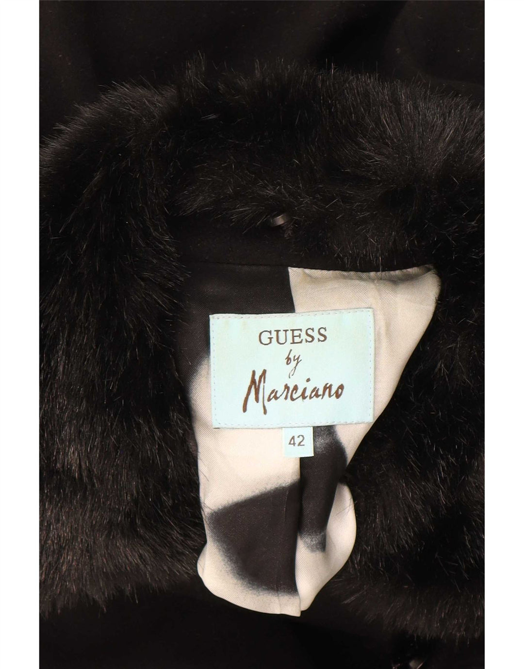 Cappotto Doppiopetto Donna Guess By Marciano IT 42 Medio Lana Nera