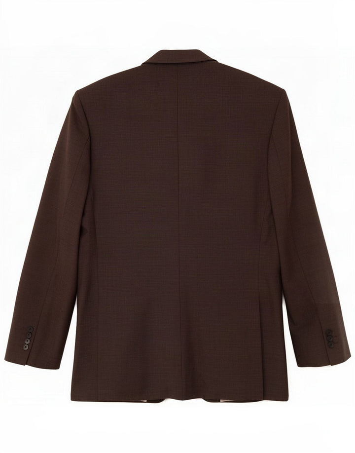 Marks & Spencer Giacca lunga da uomo a 2 bottoni UK 48 2XL Marrone Lana