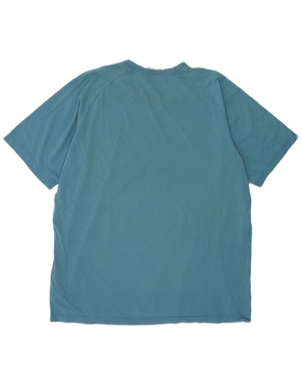 T-shirt grafica da uomo Adidas Top XL in cotone blu