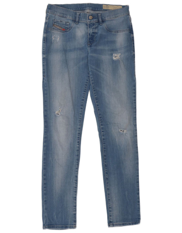 Jeans Jeggings Super Slim Livier a vita bassa da donna Diesel W29 L31 Blu