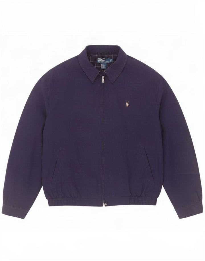 Giubbotto bomber da uomo Polo Ralph Lauren UK 40 grande poliestere blu navy