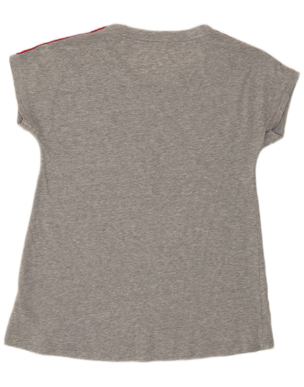 T-shirt ADIDAS Climalite da donna UK 12/14 Cotone grigio medio