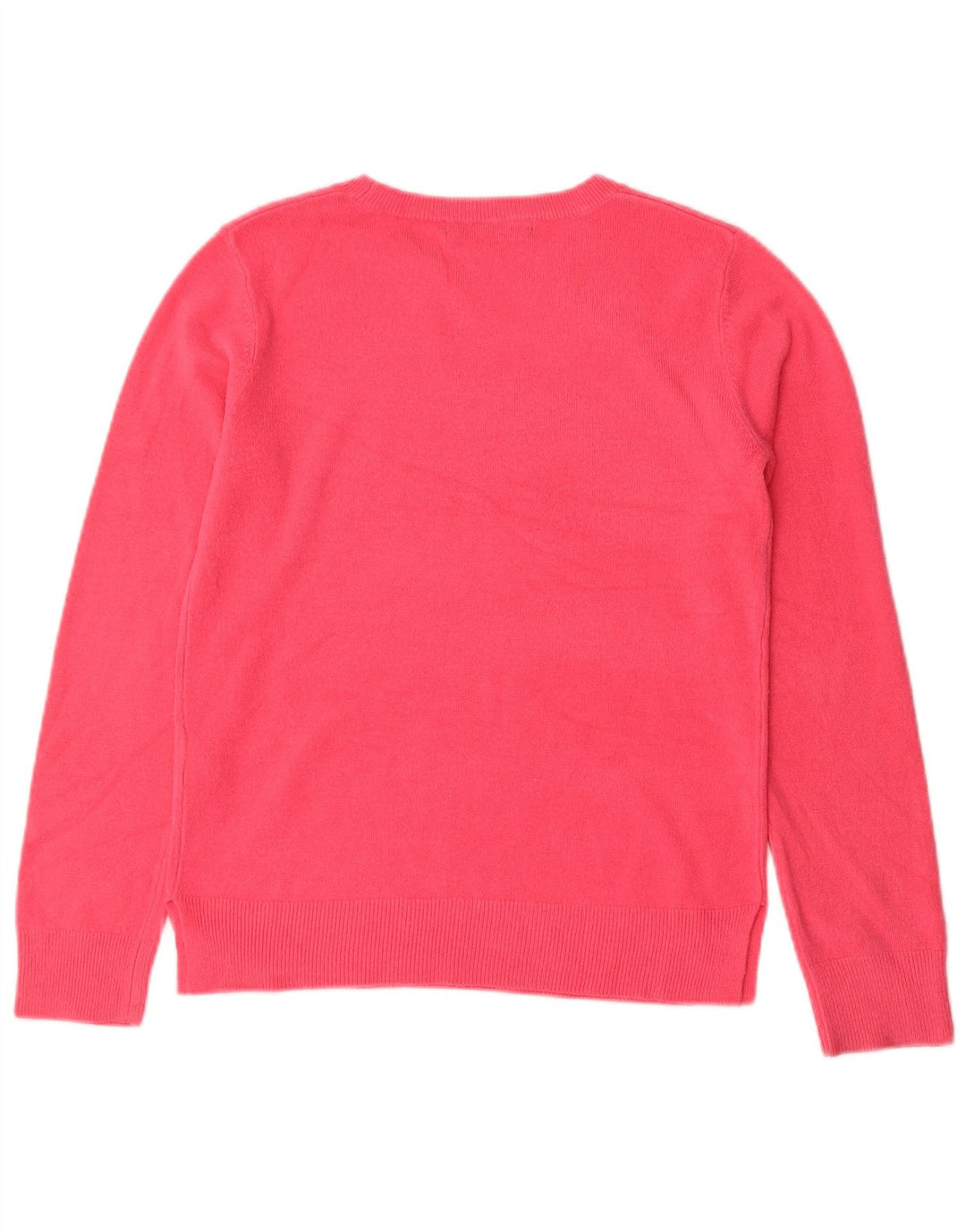 Maglione maglione girocollo da donna Marks & Spencer UK 8 piccolo acrilico rosa