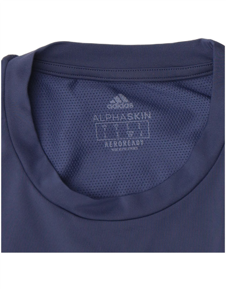 T-shirt grafica ADIDAS da uomo Aeroready Top Small Blu navy