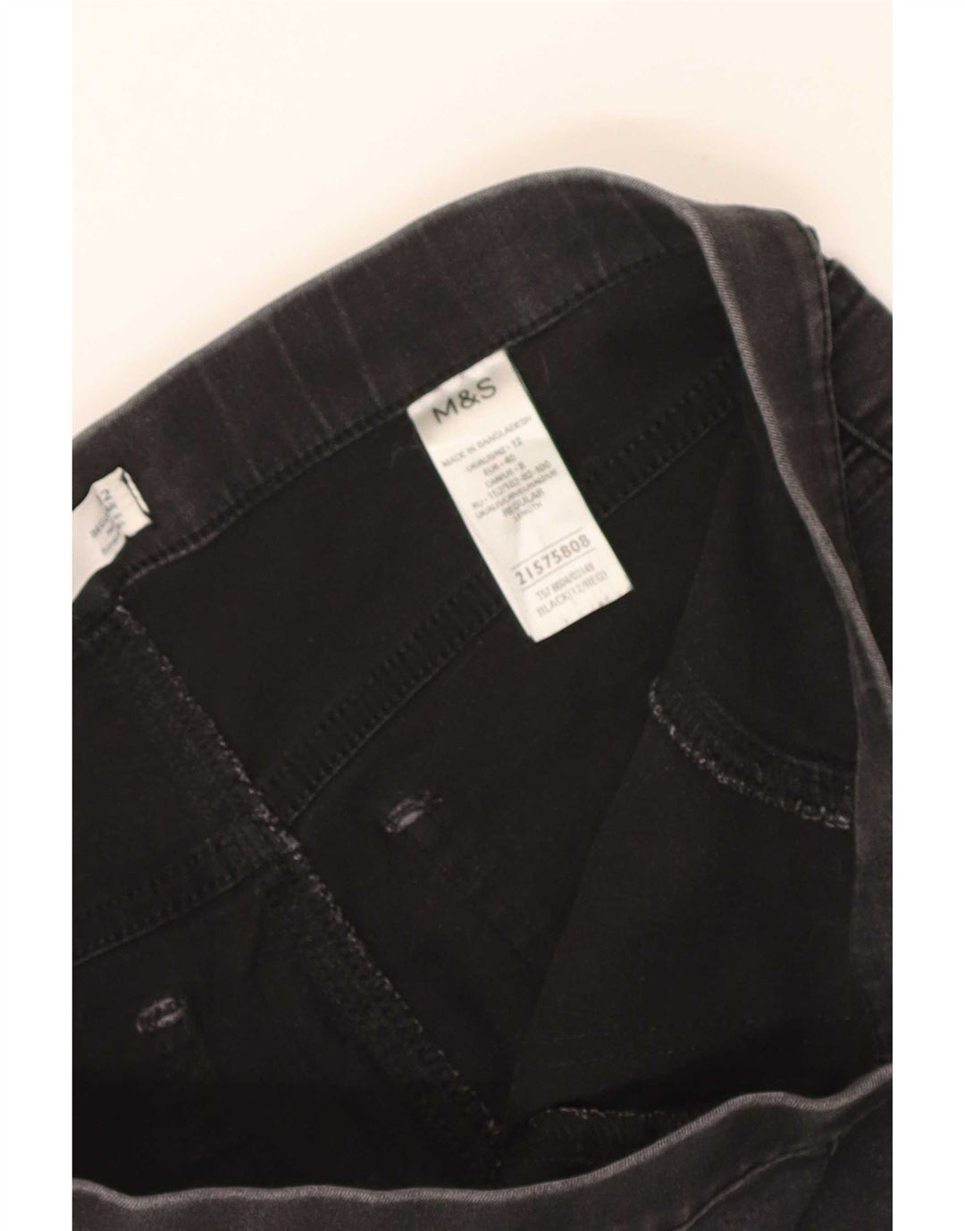 Jeans Jeggings da donna Marks & Spencer UK 12 medio W30 L27 cotone nero