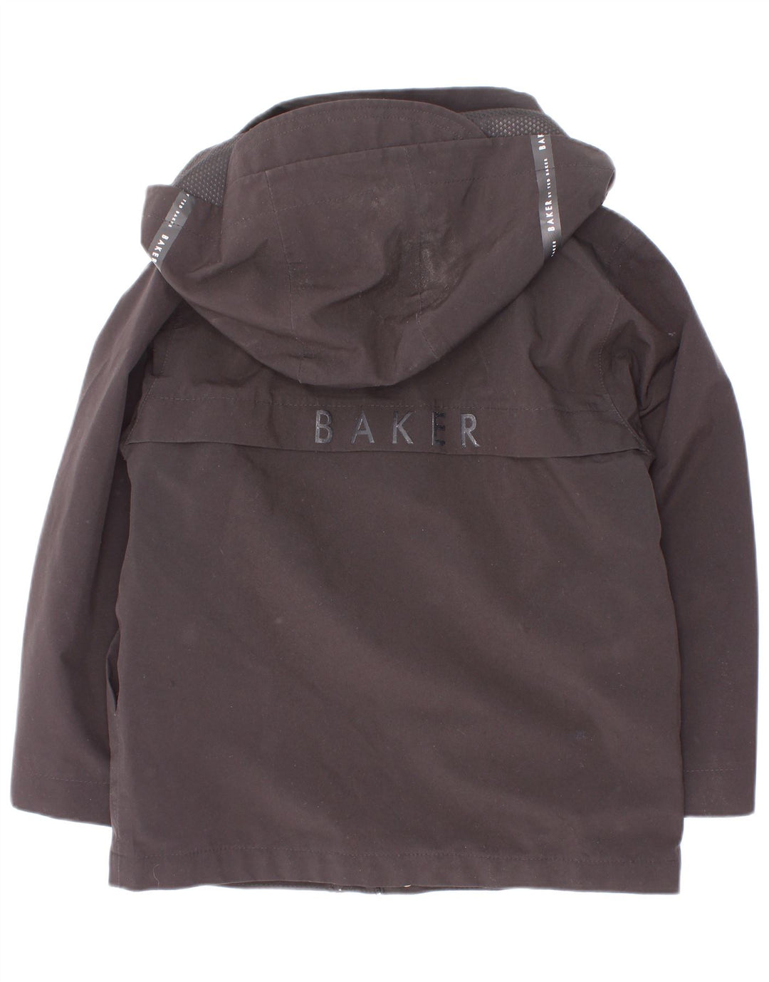 Giacca antipioggia con cappuccio grafica da ragazzo Ted Baker 4-5 anni in poliestere nero