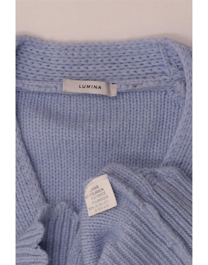 Maglione cardigan da donna Lumina UK 16 Large Blu in poliammide