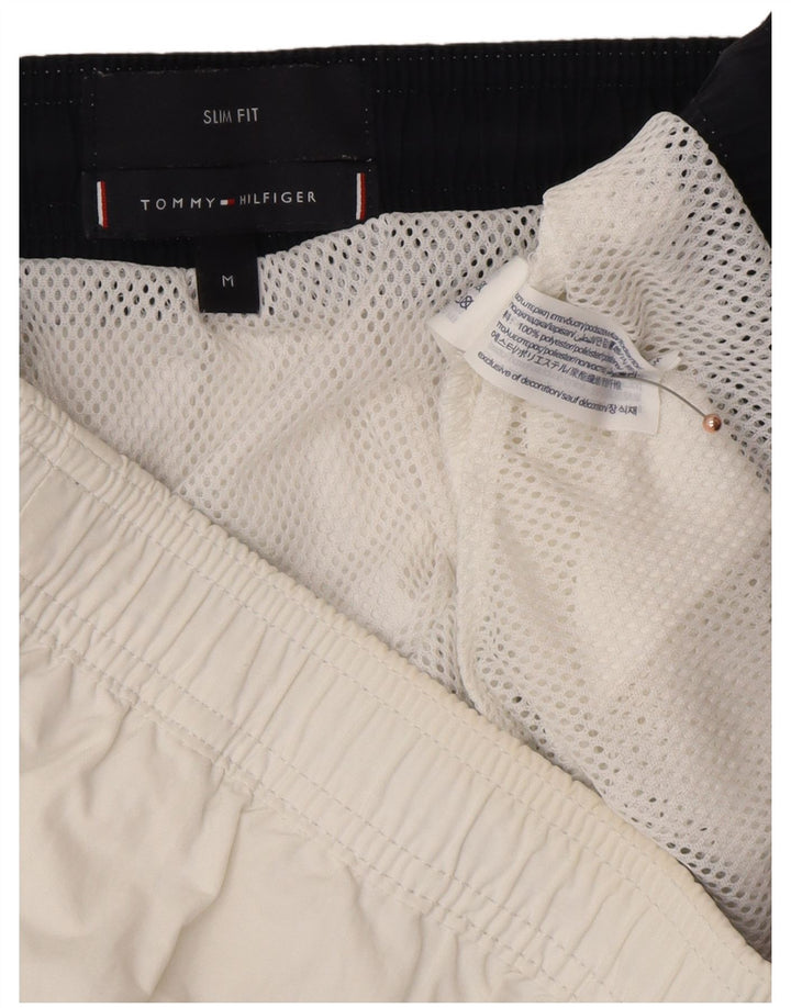 TOMMY HILFIGER Pantaloncini da bagno grafici da uomo Medium White Beach