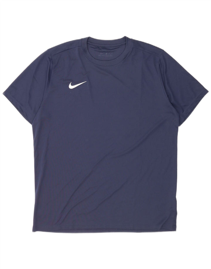 T-shirt da uomo Nike Dri Fit Top 2XL poliestere blu navy
