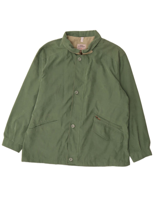 Giacca utilitaria vintage da uomo UK 50 5XL poliestere verde