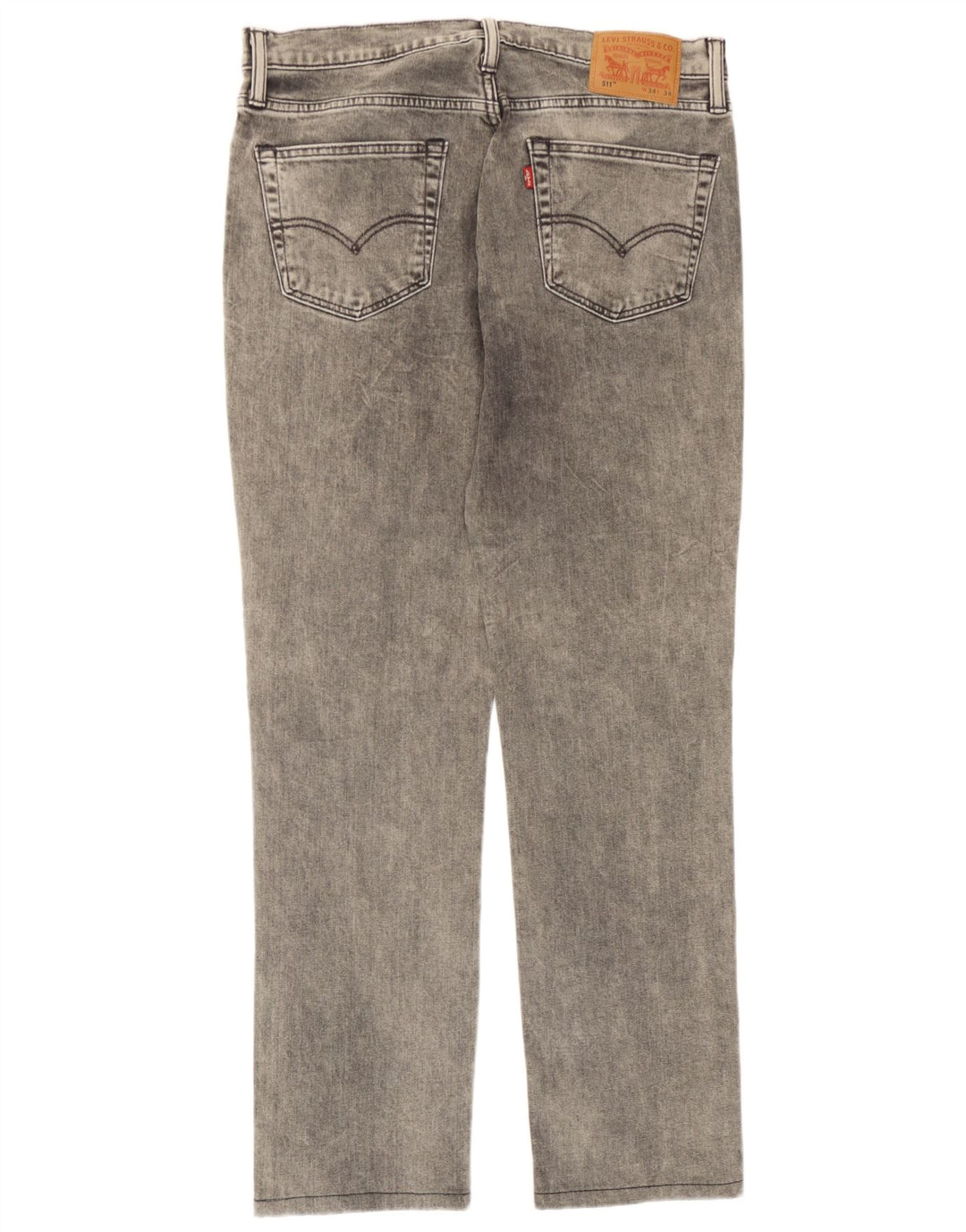 Levi's Uomo 511 Slim Jeans W34 L31 Cotone Grigio