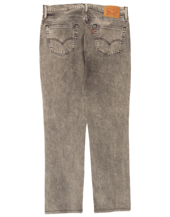Levi's Uomo 511 Slim Jeans W34 L31 Cotone Grigio