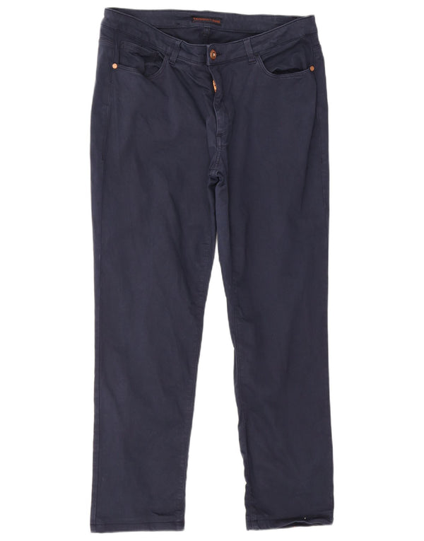 Pantaloni Casual Slim Uomo Trussardi W35 L28 Blu Navy