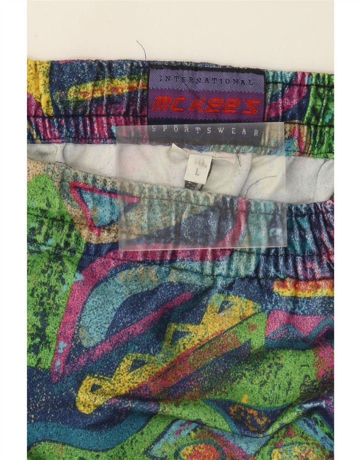 Pantaloncini da bagno da uomo di MC Kee grandi geometrici multicolori